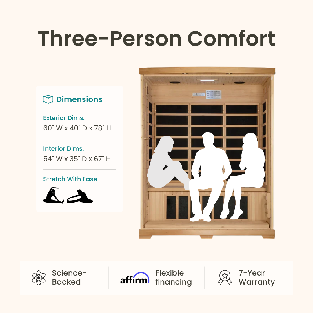 Grand Laurel Far Infrared Indoor Sauna - 3 Person