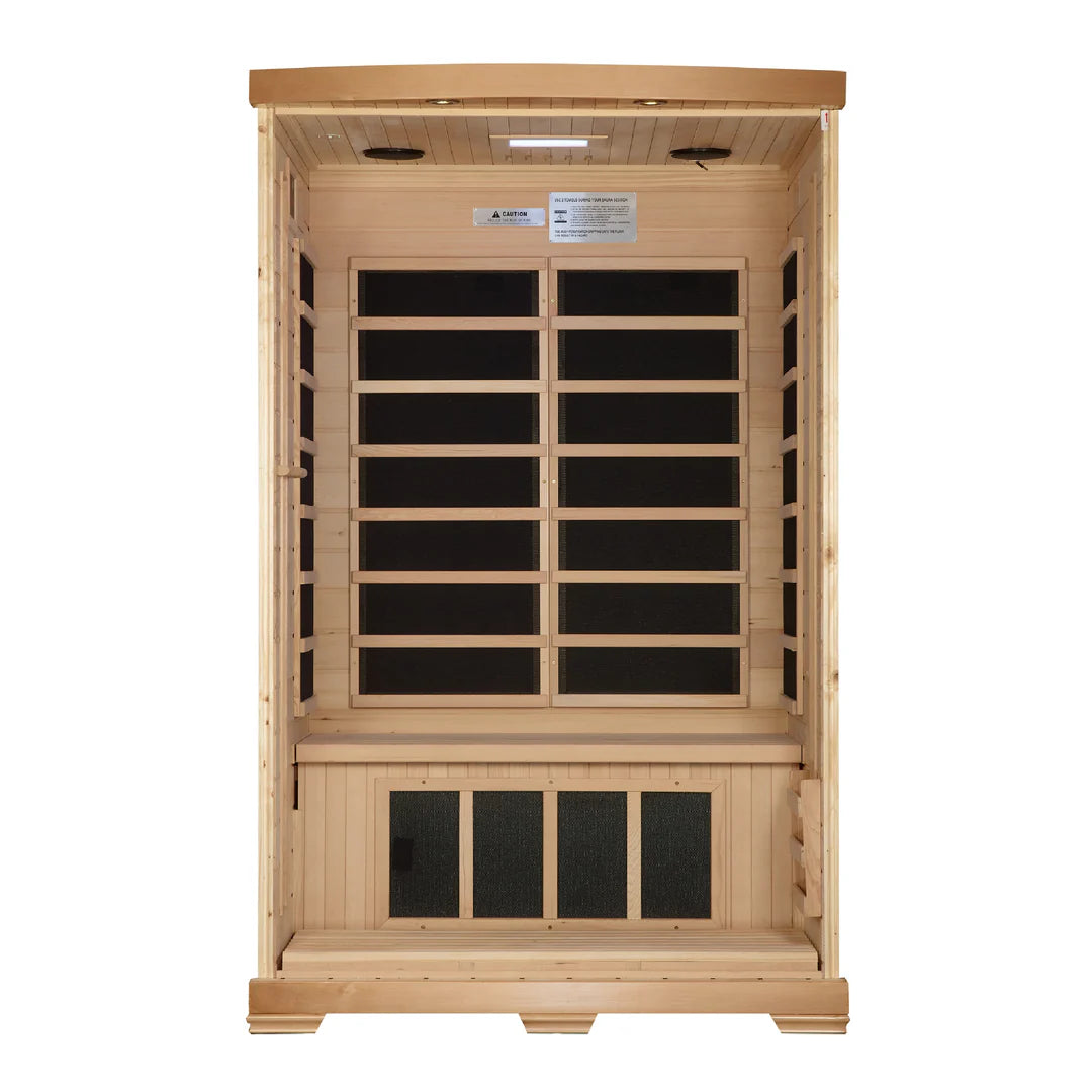 Front view of the Interior of the Laurel Sauna