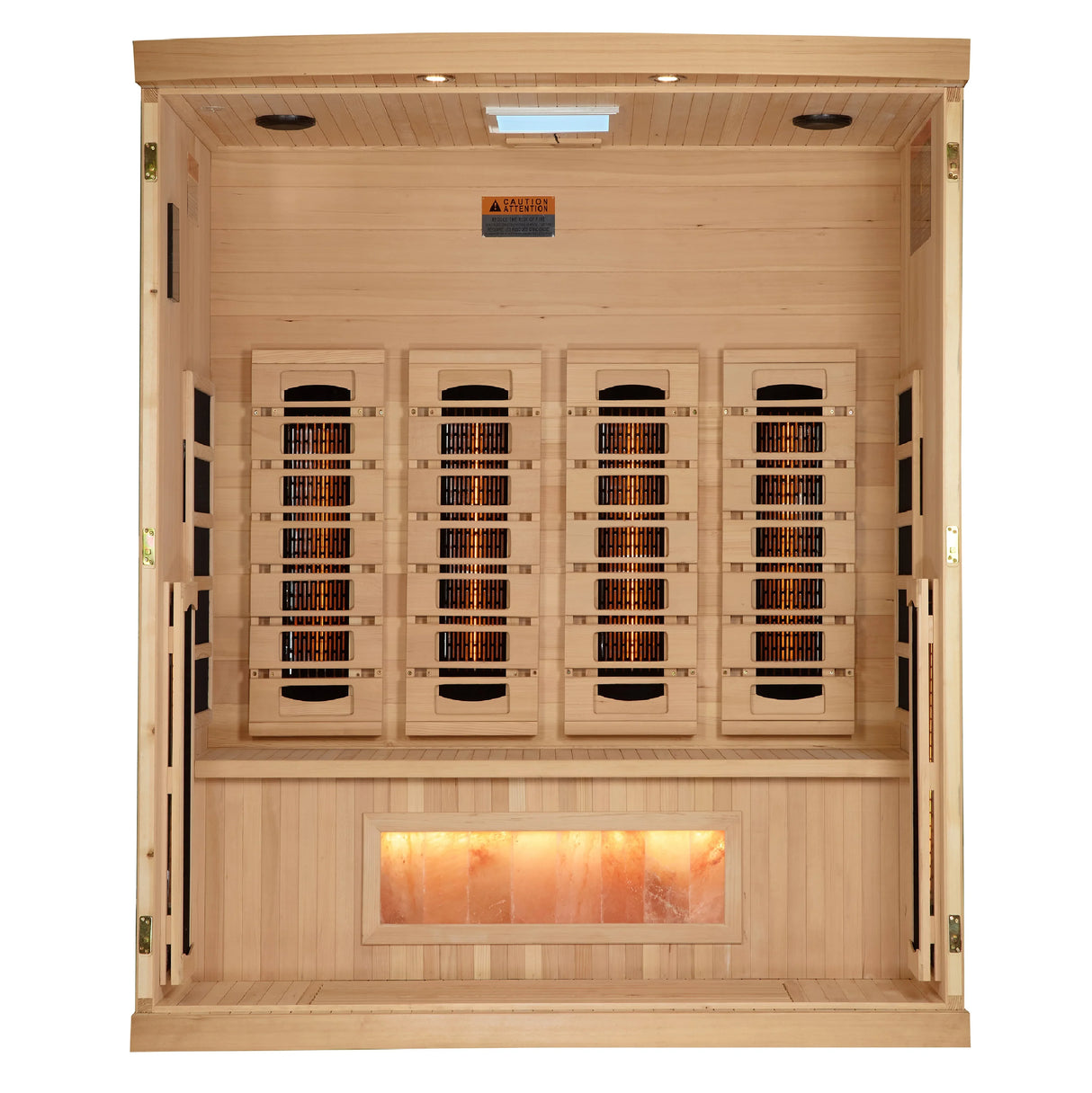 Allure Full Spectrum Infrared Indoor Sauna Interior Front View