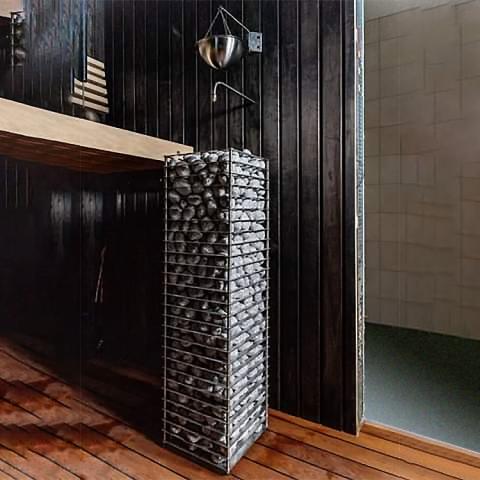 Heater staged in a home sauna