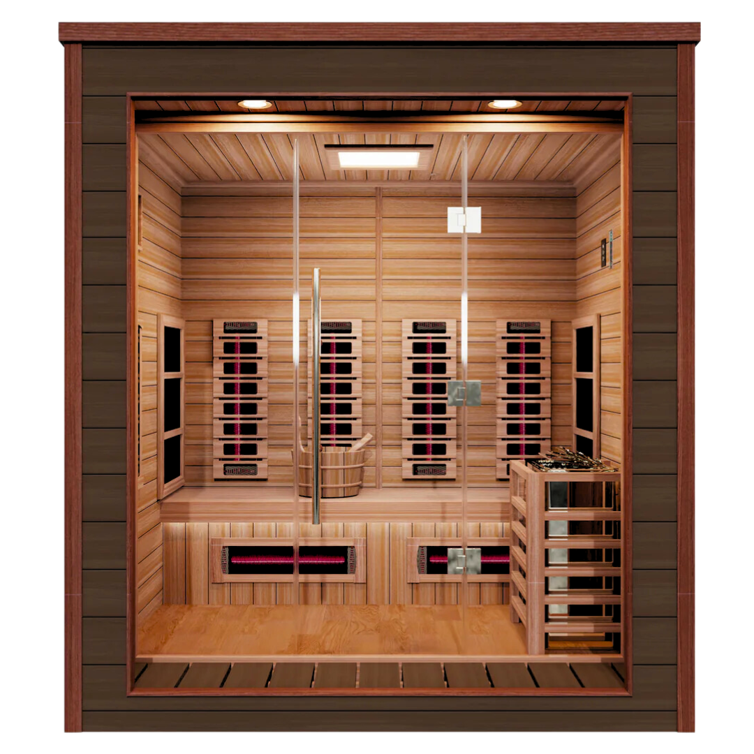 Renew King Hybrid Outdoor Sauna - 3 Person