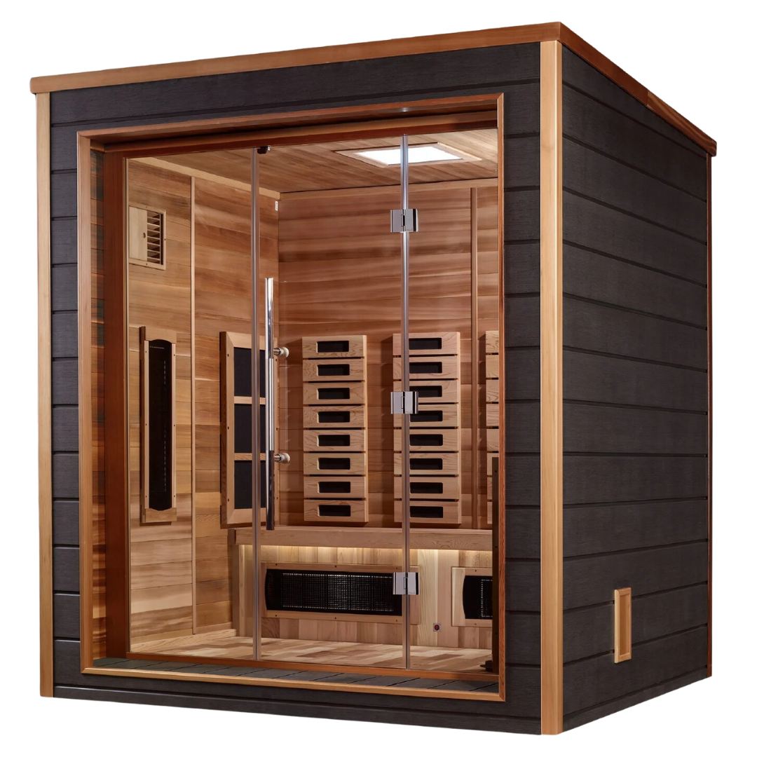 Renew King Hybrid Outdoor Sauna - 3 Person