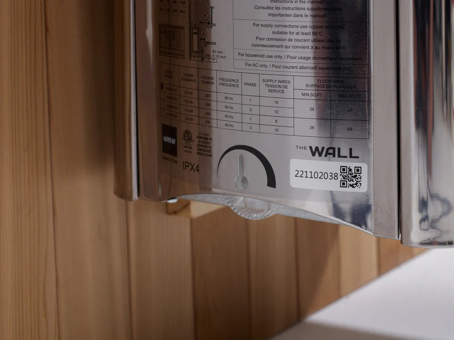 Details of the Ally 2-Person Traditional Indoor Sauna