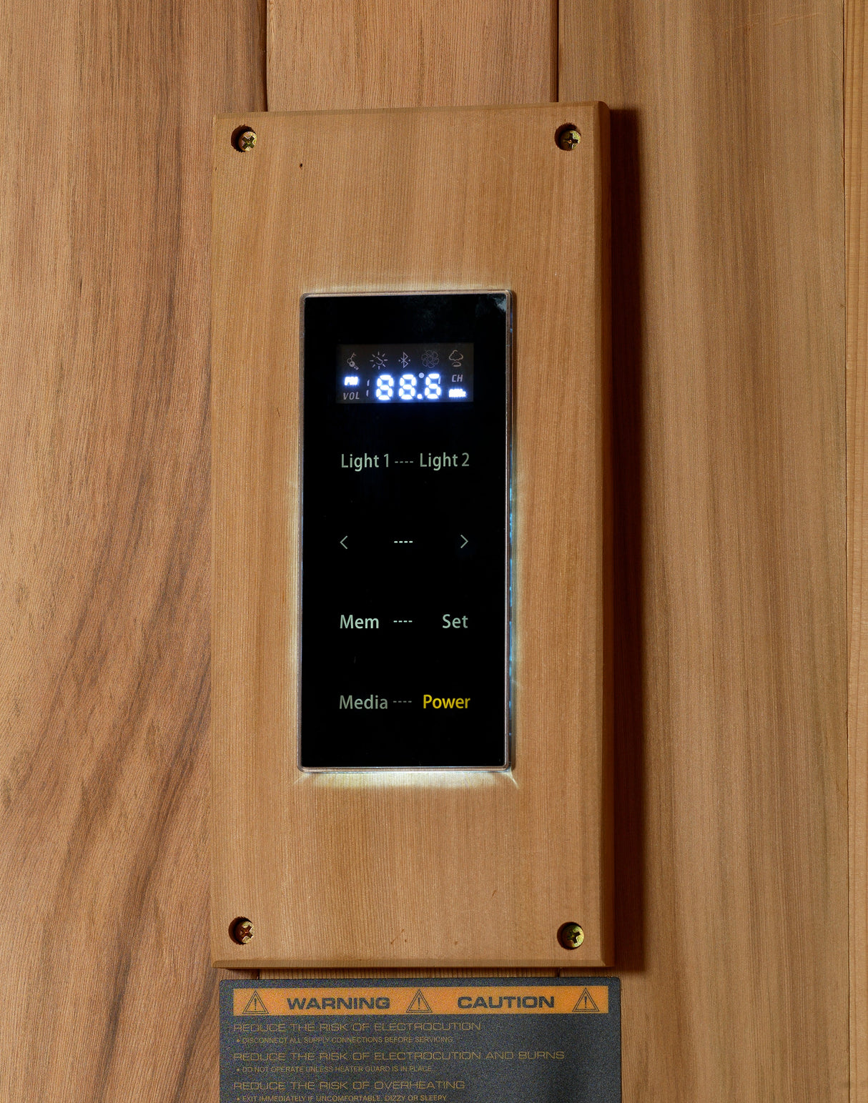 Menu of the Ally 2-Person Traditional Indoor Sauna