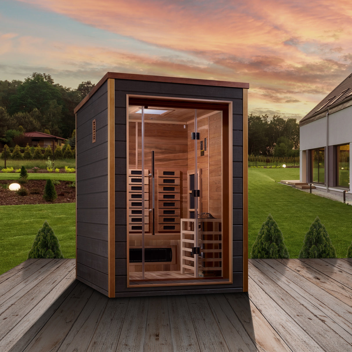 Renew Hybrid Outdoor Sauna - 2 Person