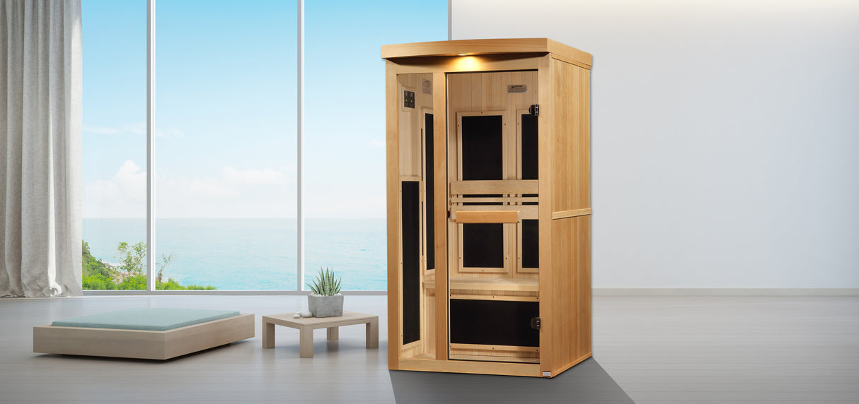 1-2 Person Sauna render in a room