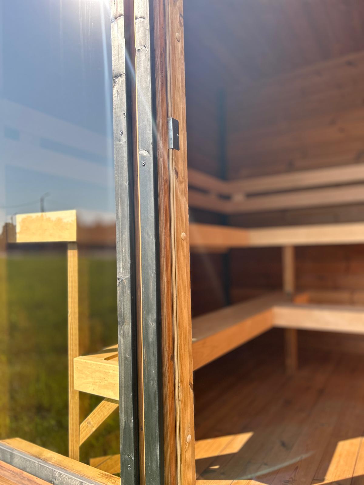 Grand Monarch Traditional Outdoor Sauna Interior view
