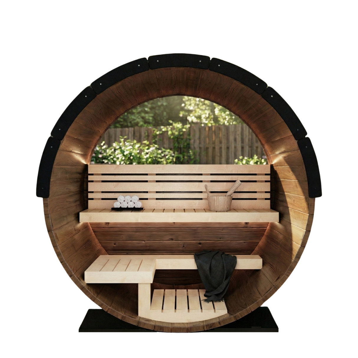 Nordic II Traditional Outdoor Barrel Sauna - 3 Person