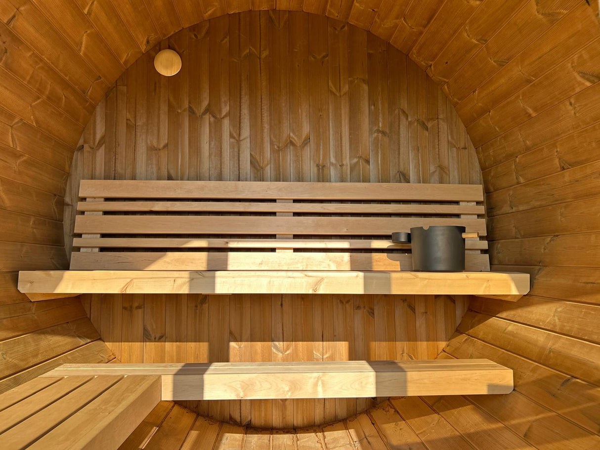 Nordic II Traditional Outdoor Barrel Sauna - 3 Person