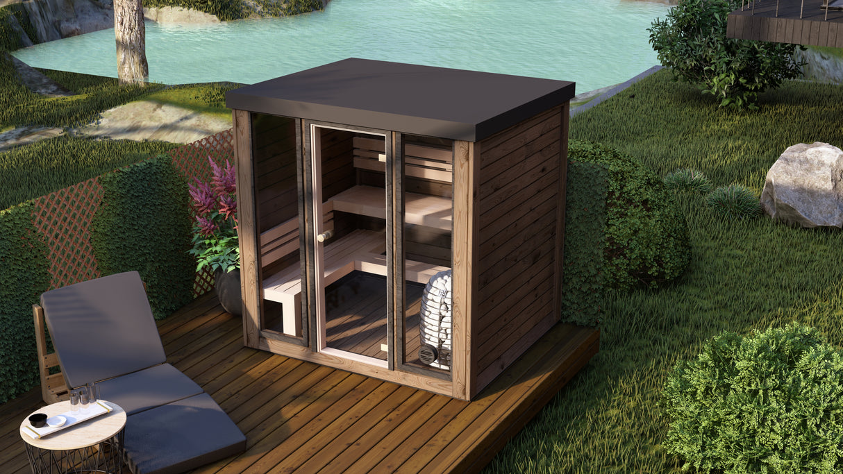 Monarch King Traditional Outdoor Sauna on exterior