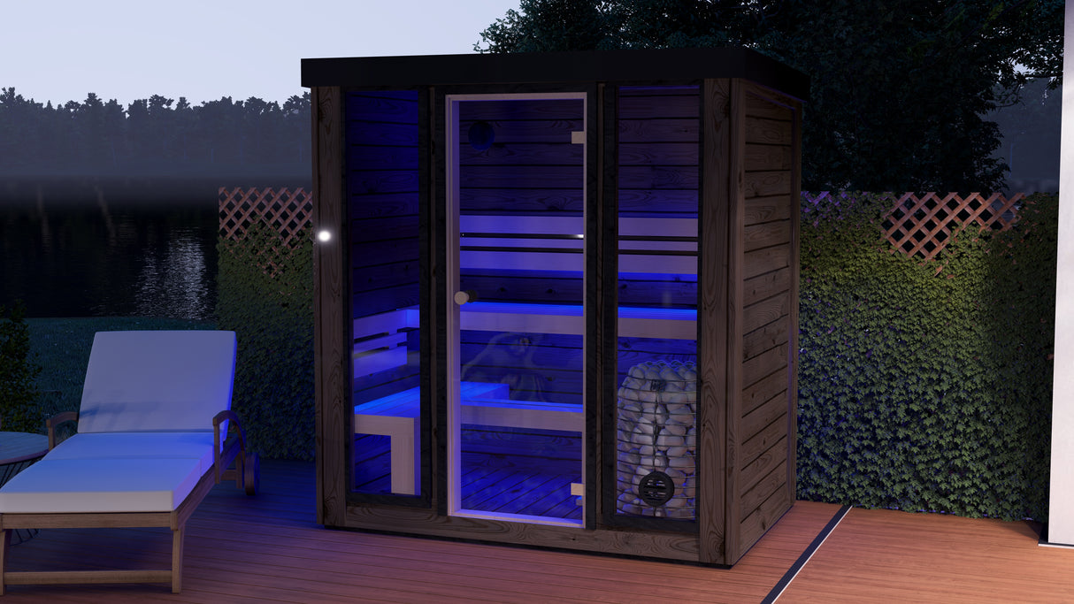 Monarch on a patio at night