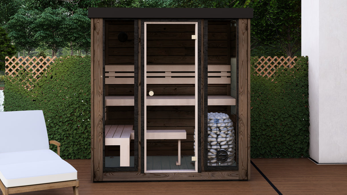 Monarch sauna placed outdoors