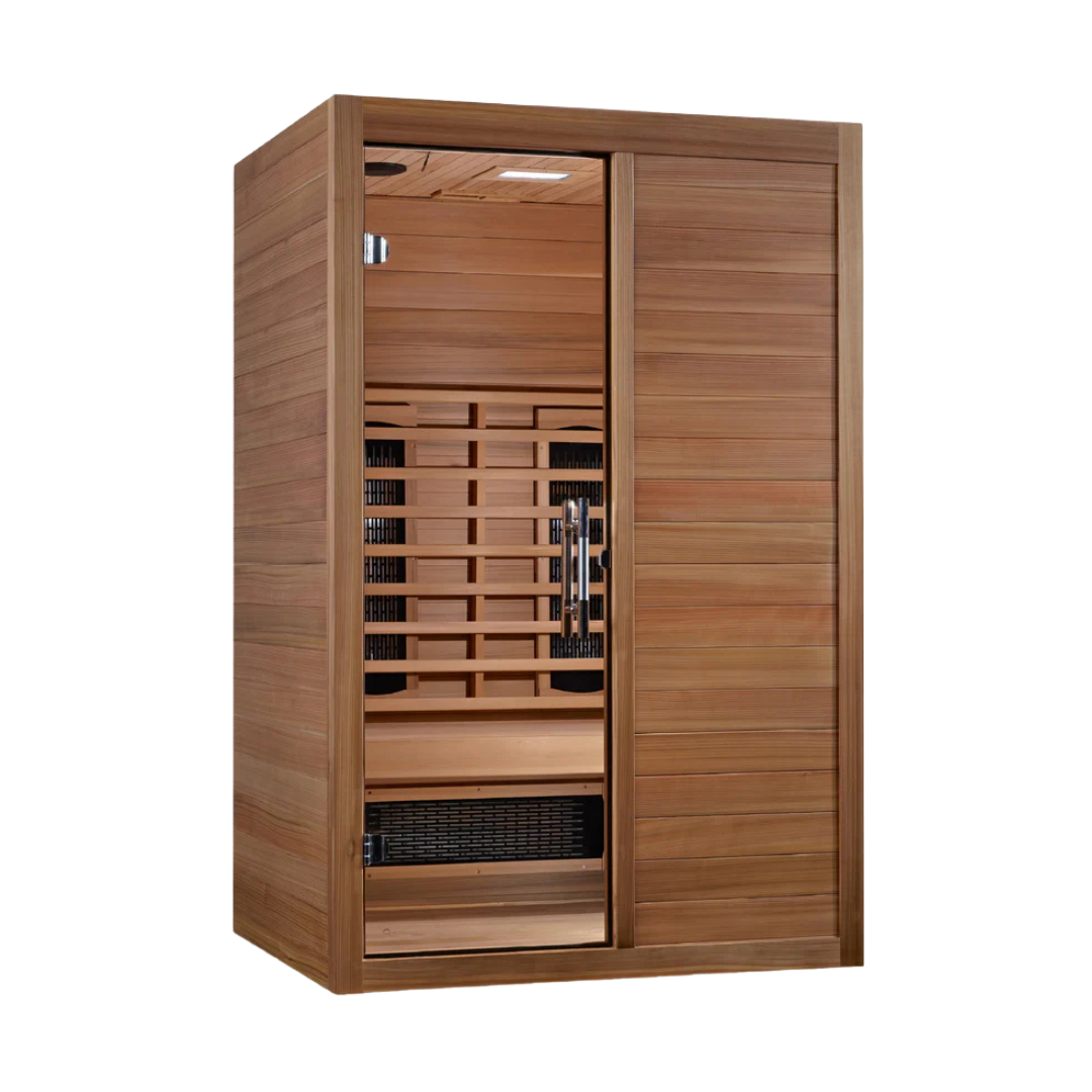 Right side exterior view of the Reprieve sauna