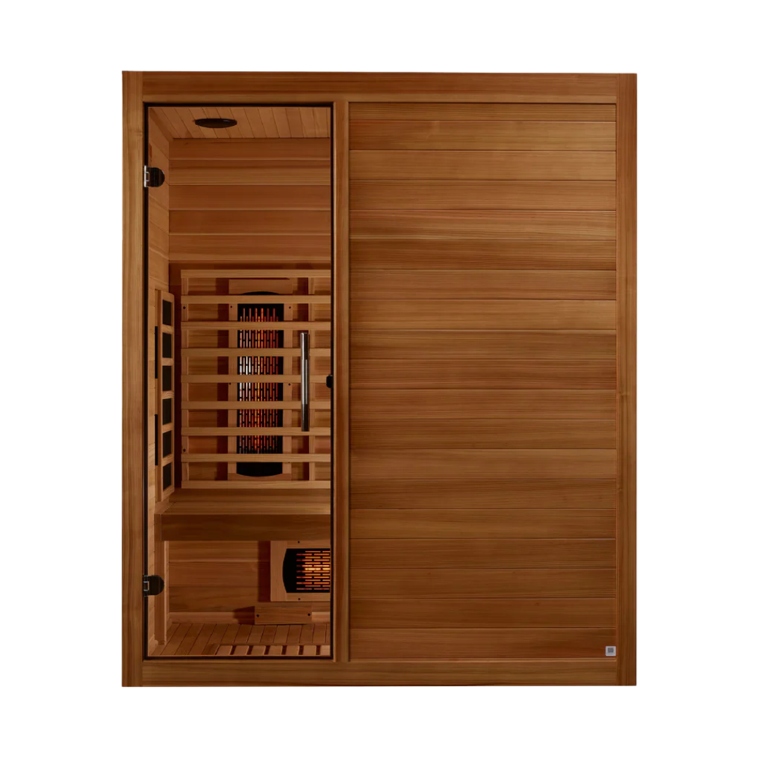 Exterior front view of the Uplift sauna