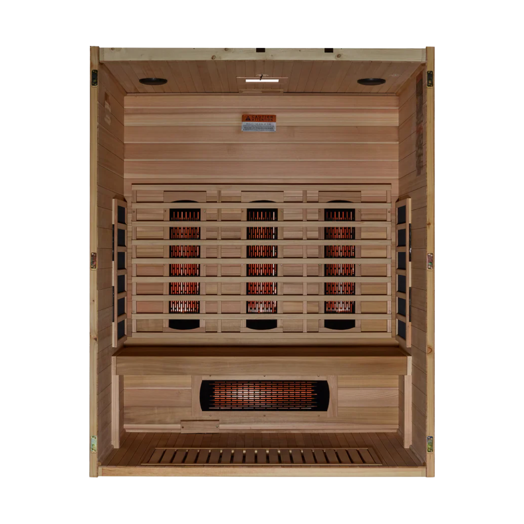 Interior front view of the Uplift sauna