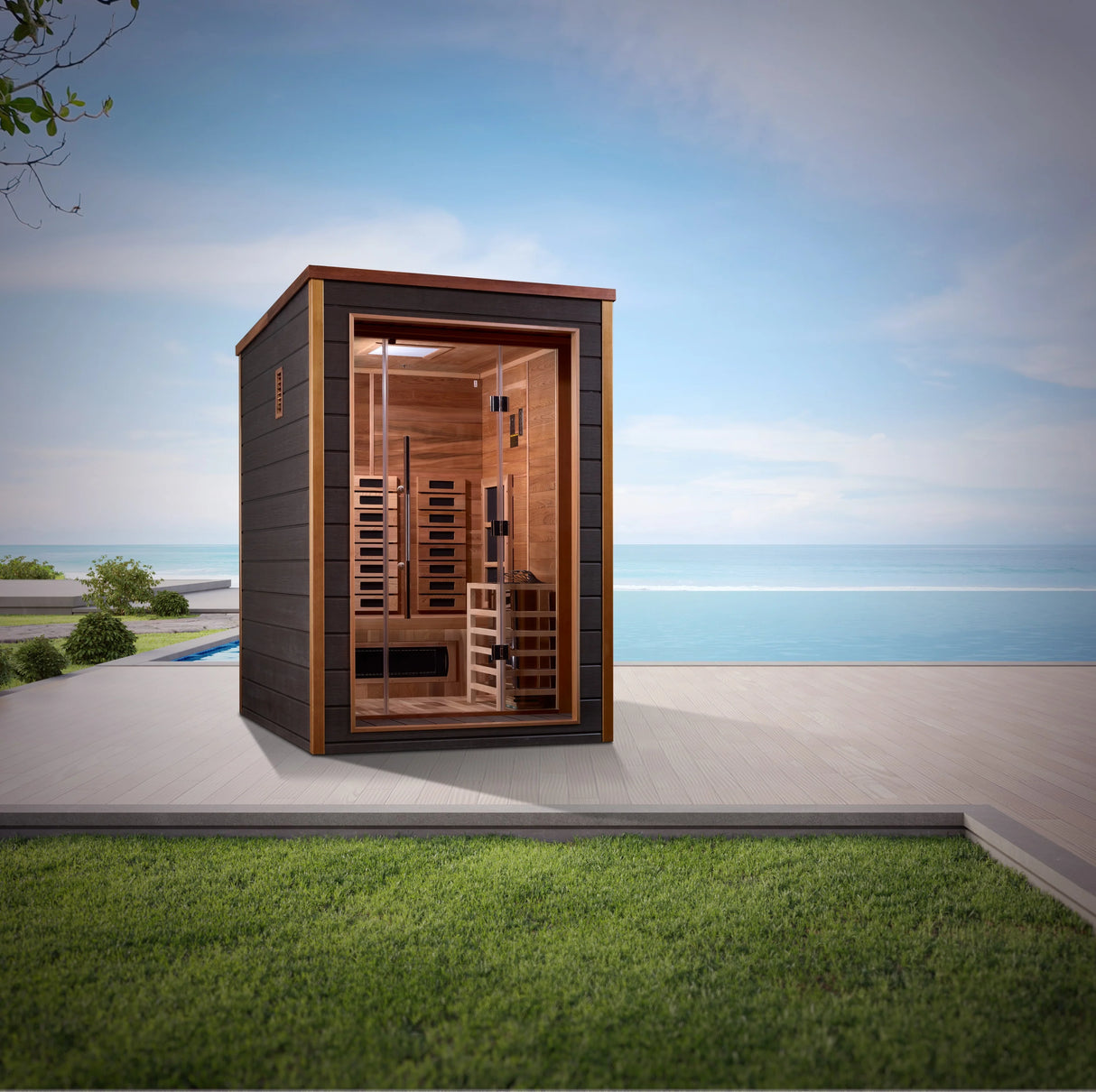 Renew Hybrid Outdoor Sauna - 2 Person