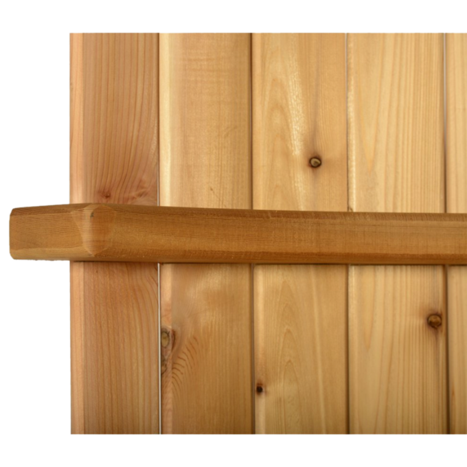 Curved red cedar support