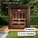 Grand Renew Hybrid Outdoor Sauna - 6 Person