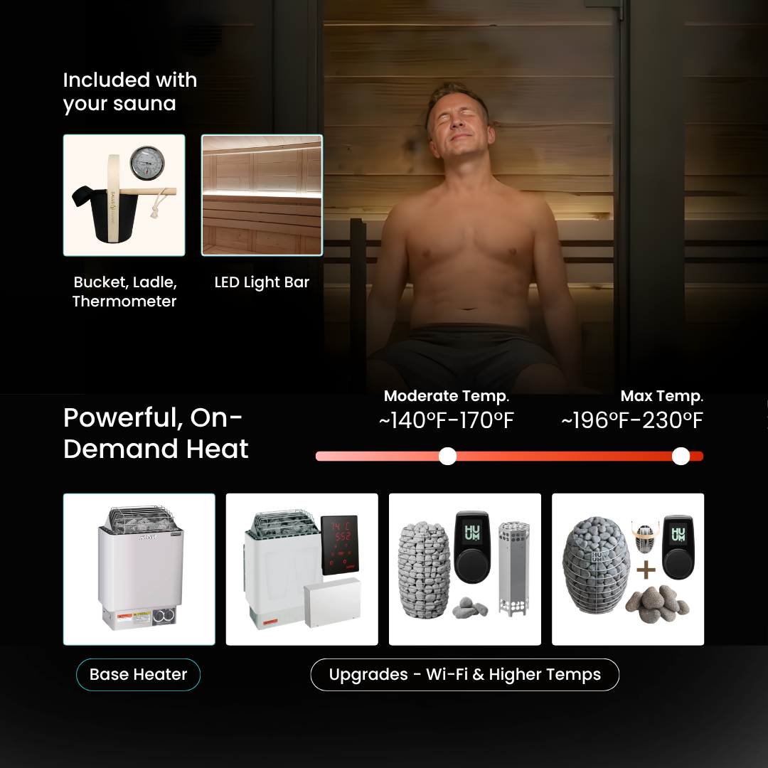 Monarch II Traditional Outdoor Sauna - 3 Person