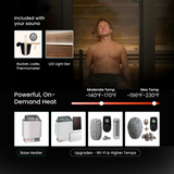 Monarch II Traditional Outdoor Sauna - 3 Person