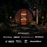 Nordic II Traditional Outdoor Barrel Sauna - 3 Person