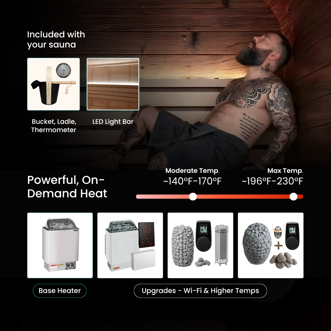 Governor Traditional Outdoor Sauna - 3 Person