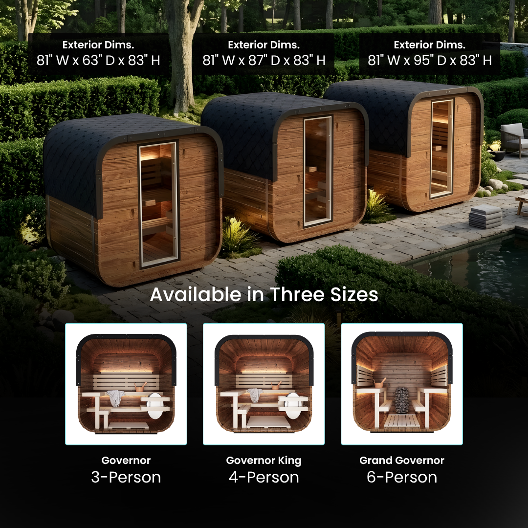 Governor Traditional Outdoor Sauna - 3 Person