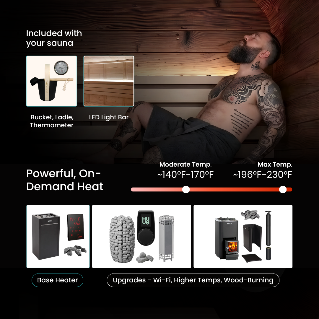Grand Governor Traditional Outdoor Sauna - 6 Person