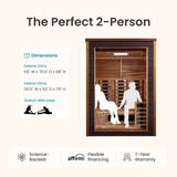 Renew Hybrid Outdoor Sauna - 2 Person