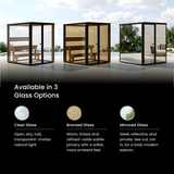 Panorama Glass Traditional Outdoor Luxury Sauna  - 4 Person