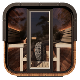 Grand Governor Front Glass Traditional Outdoor Sauna - 6 Person