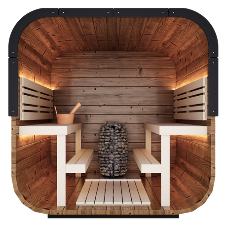 Grand Governor Front Glass Traditional Outdoor Sauna - 6 Person