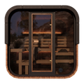 Governor Front Glass Traditional Outdoor Sauna - 3 Person