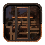 Governor Front Glass Traditional Outdoor Sauna - 3 Person