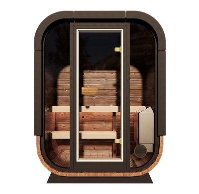 Governor Mini Front Glass Traditional Outdoor Sauna - 2 Person