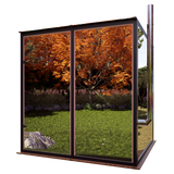 Mirror Panorama Glass Traditional Outdoor Luxury Sauna  - 4 Person