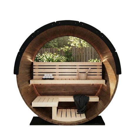 Nordic II Traditional Outdoor Barrel Sauna - 3 Person