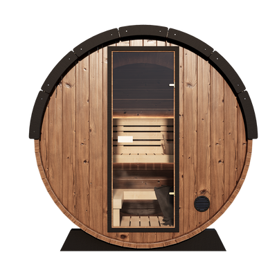 Nordic II Traditional Outdoor Barrel Sauna - 3 Person