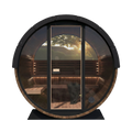 Nordic King Front Glass Traditional Outdoor Barrel Sauna - 4 Person