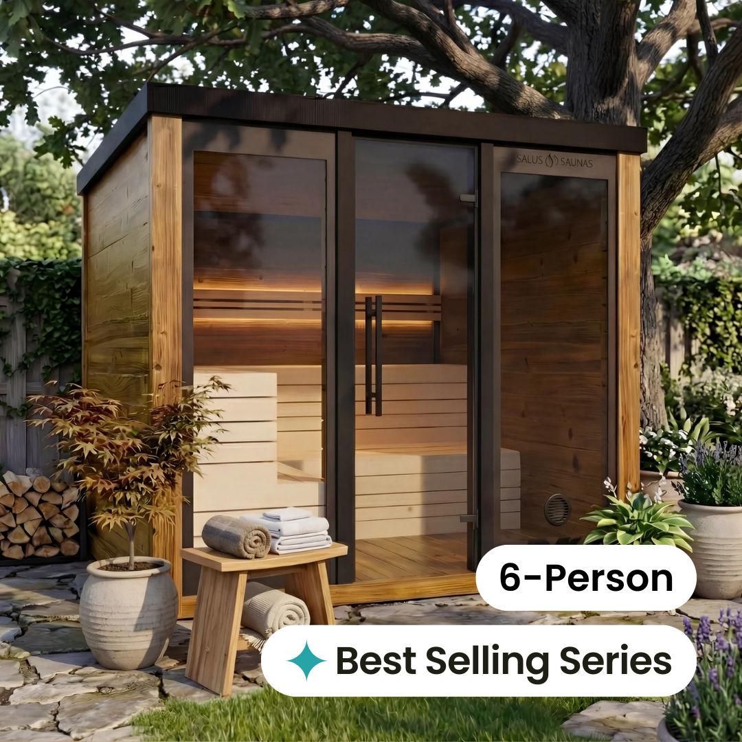 Grand Monarch II 6-Person Cabin-Style Outdoor Traditional Sauna
