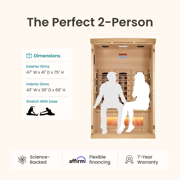 Element Full Spectrum Infrared Indoor Sauna - 2 Person