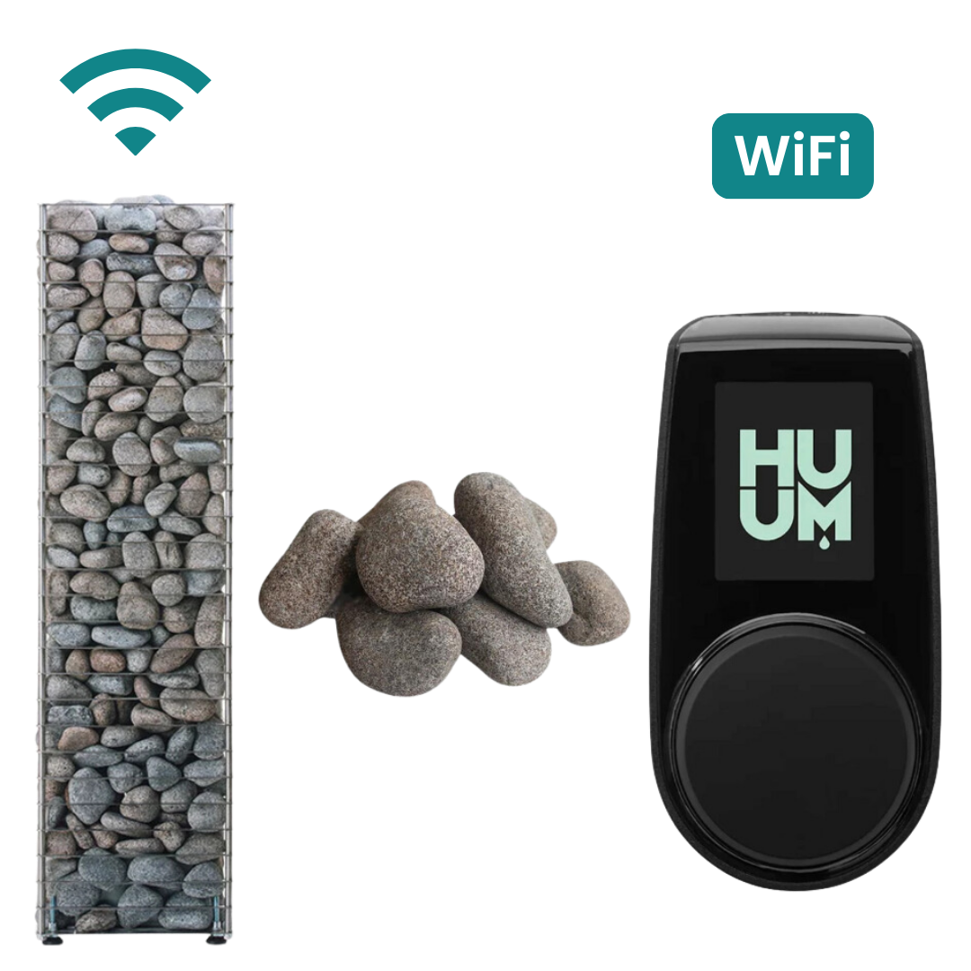 Huum CLIFF tower heater with UKU WiFi controller