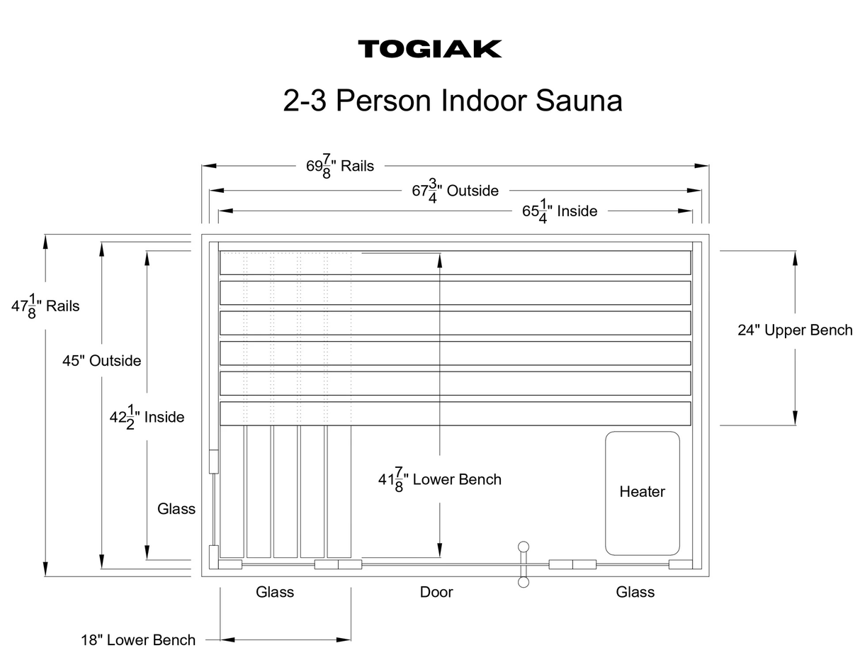 Togiak Hybrid Indoor Sauna - 3 Person