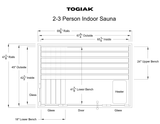 Togiak Hybrid Indoor Sauna - 3 Person