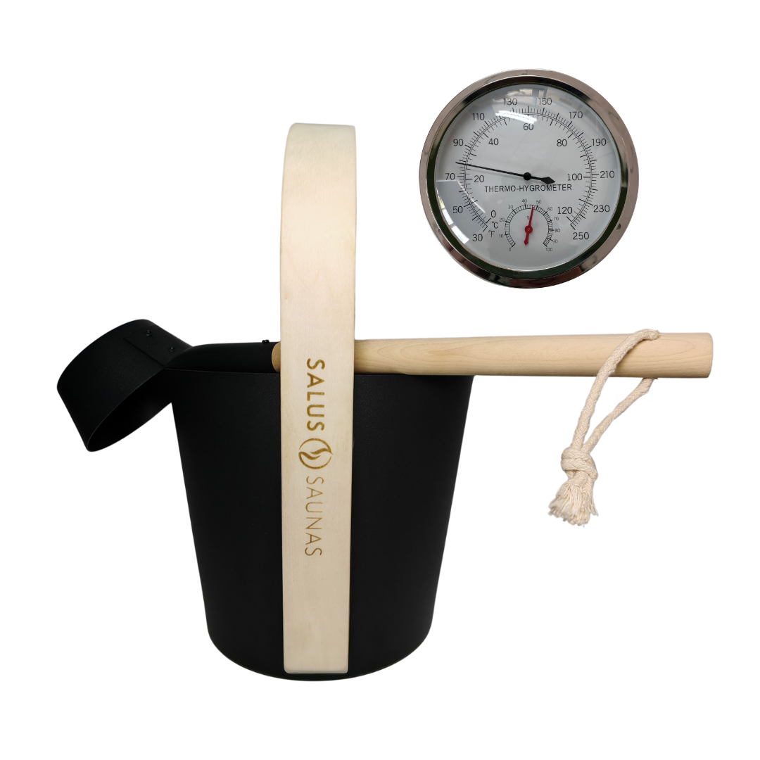 Salus Saunas Bucket, Ladle, & Thermometer