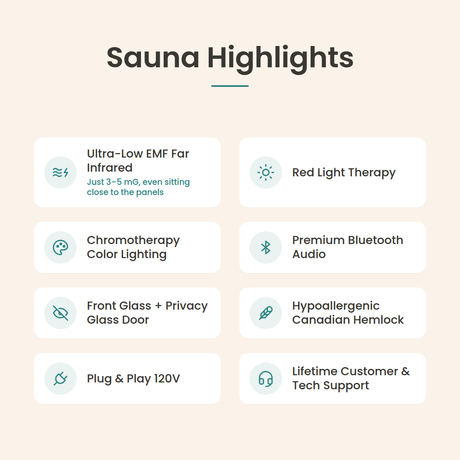 Prana Far Infrared Indoor Sauna - 2 Person - Highlights