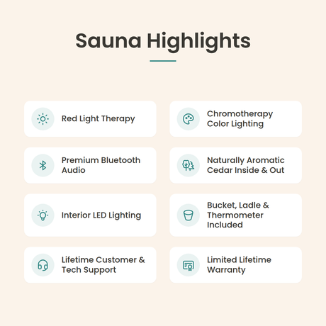 Relieve Traditional Indoor Sauna - 3 Person - Highlights