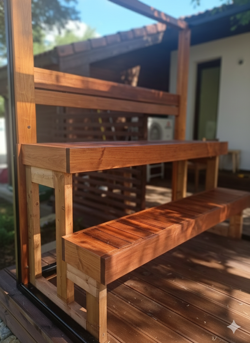 Thermo Aspen Benches and Backrest