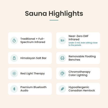 Serenity Hybrid Indoor Sauna - 3 Person - Highlights